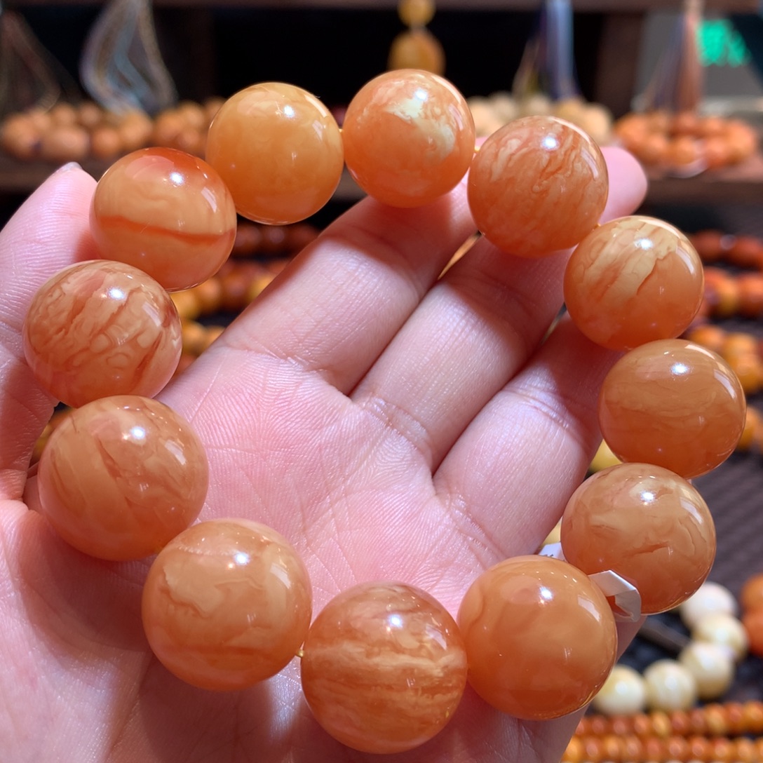 蜜蜡未镶嵌手串蜜蜡手串