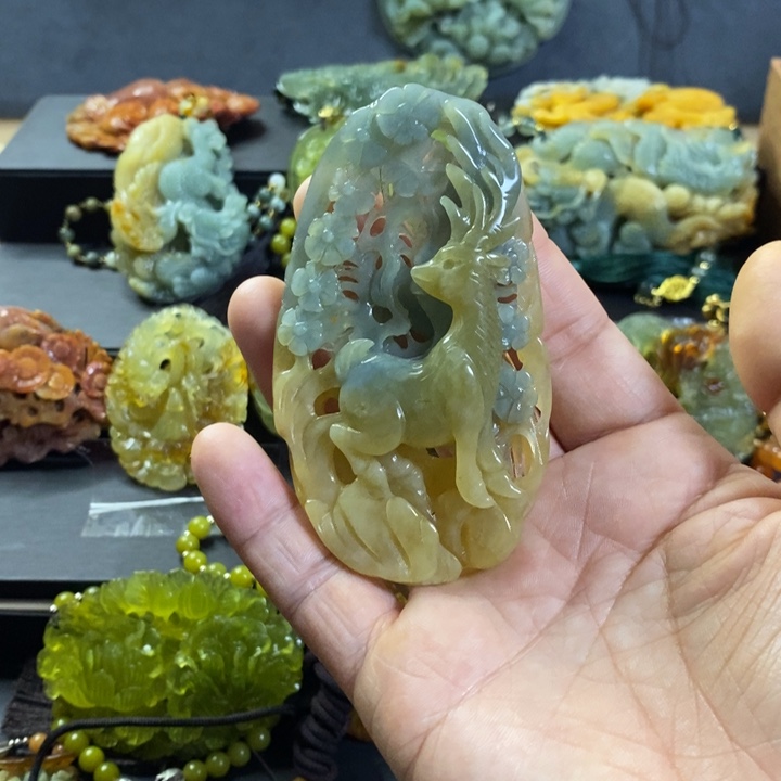 岫玉未镶嵌项链毛衣链