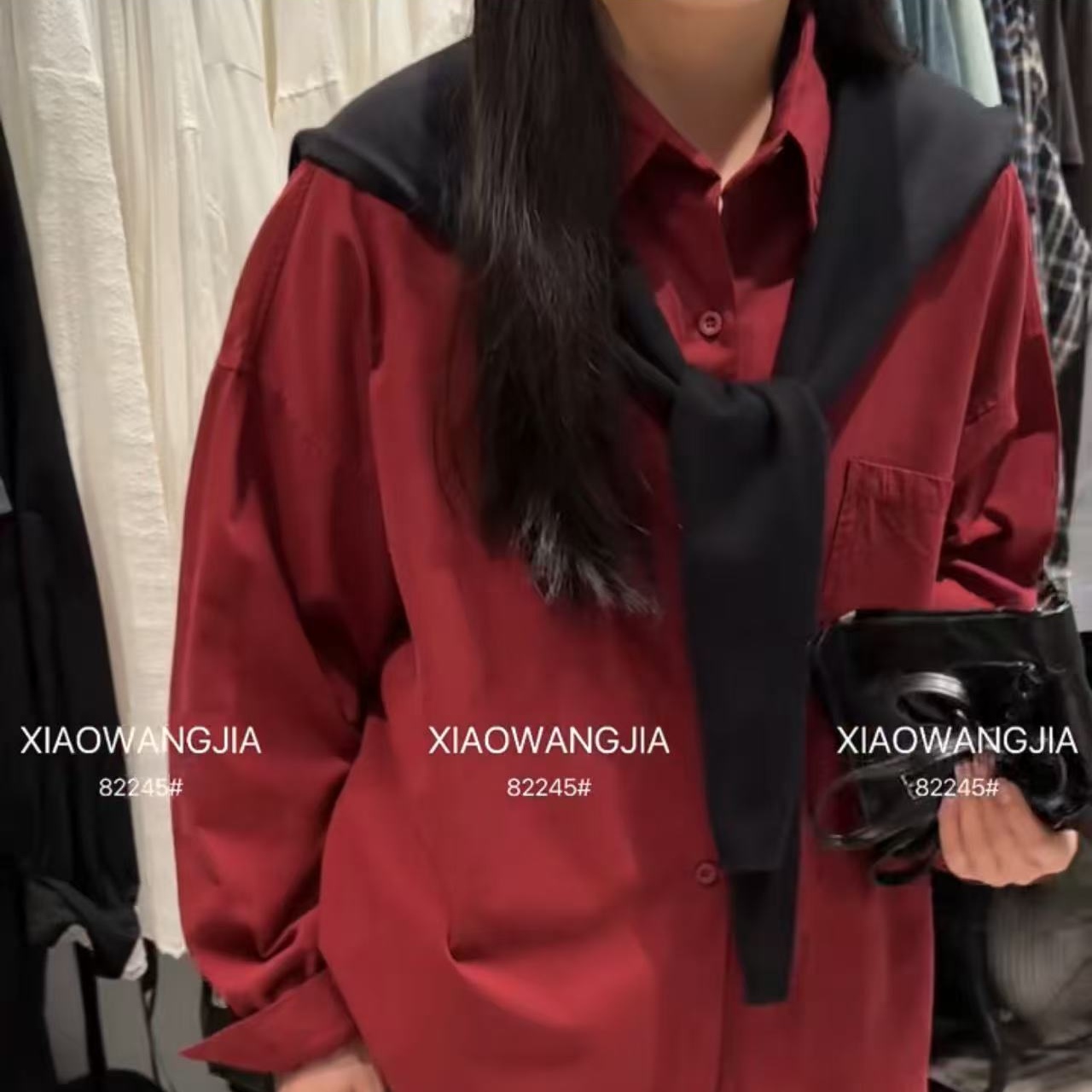 新款流行多色复古宽松休闲长袖衬衫