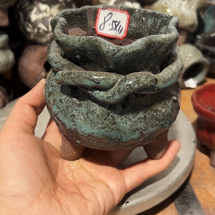 粗陶花盆制作就这样了，