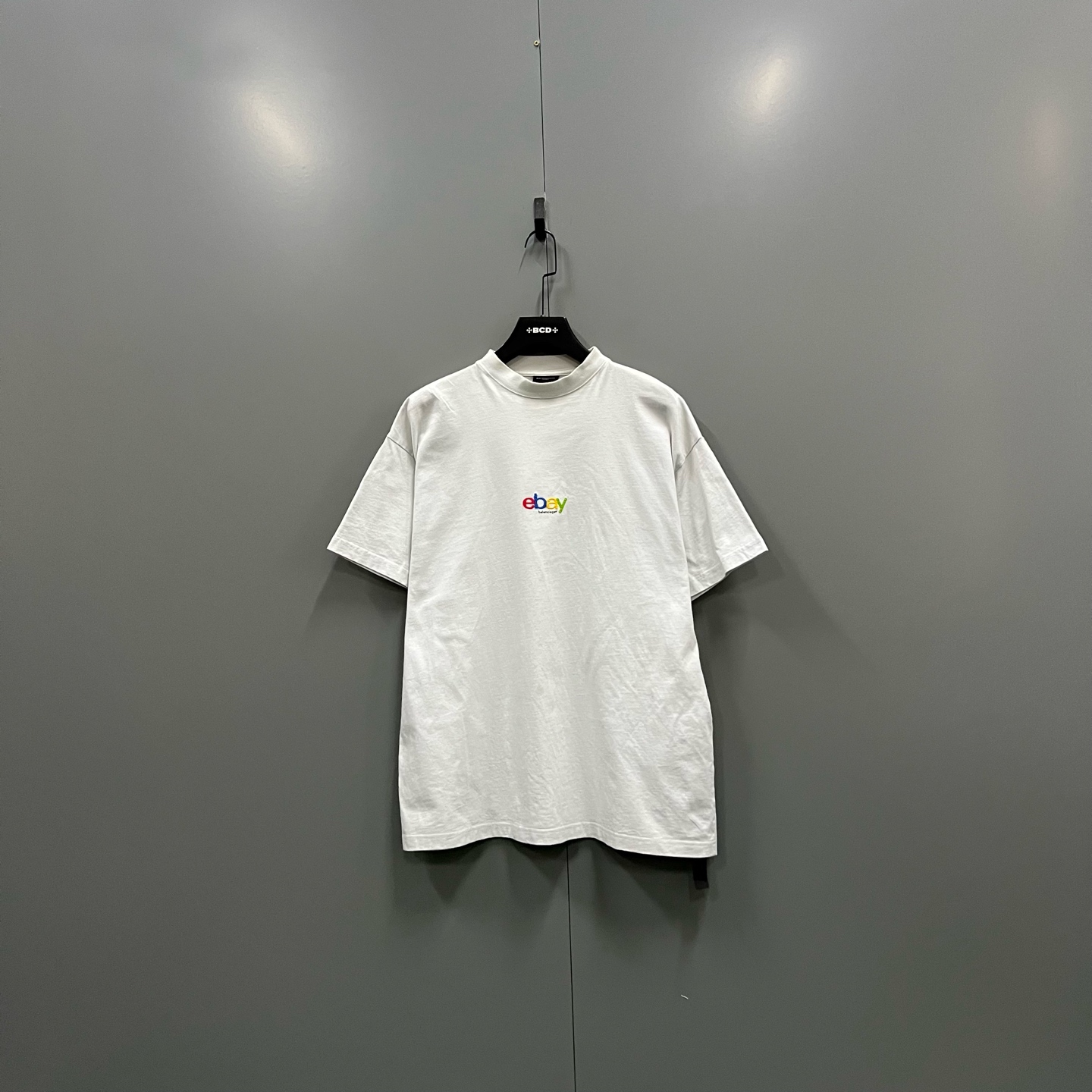 99新 Balenciaga/巴黎世家 h88 017713 字母徽标刺绣短袖 1码