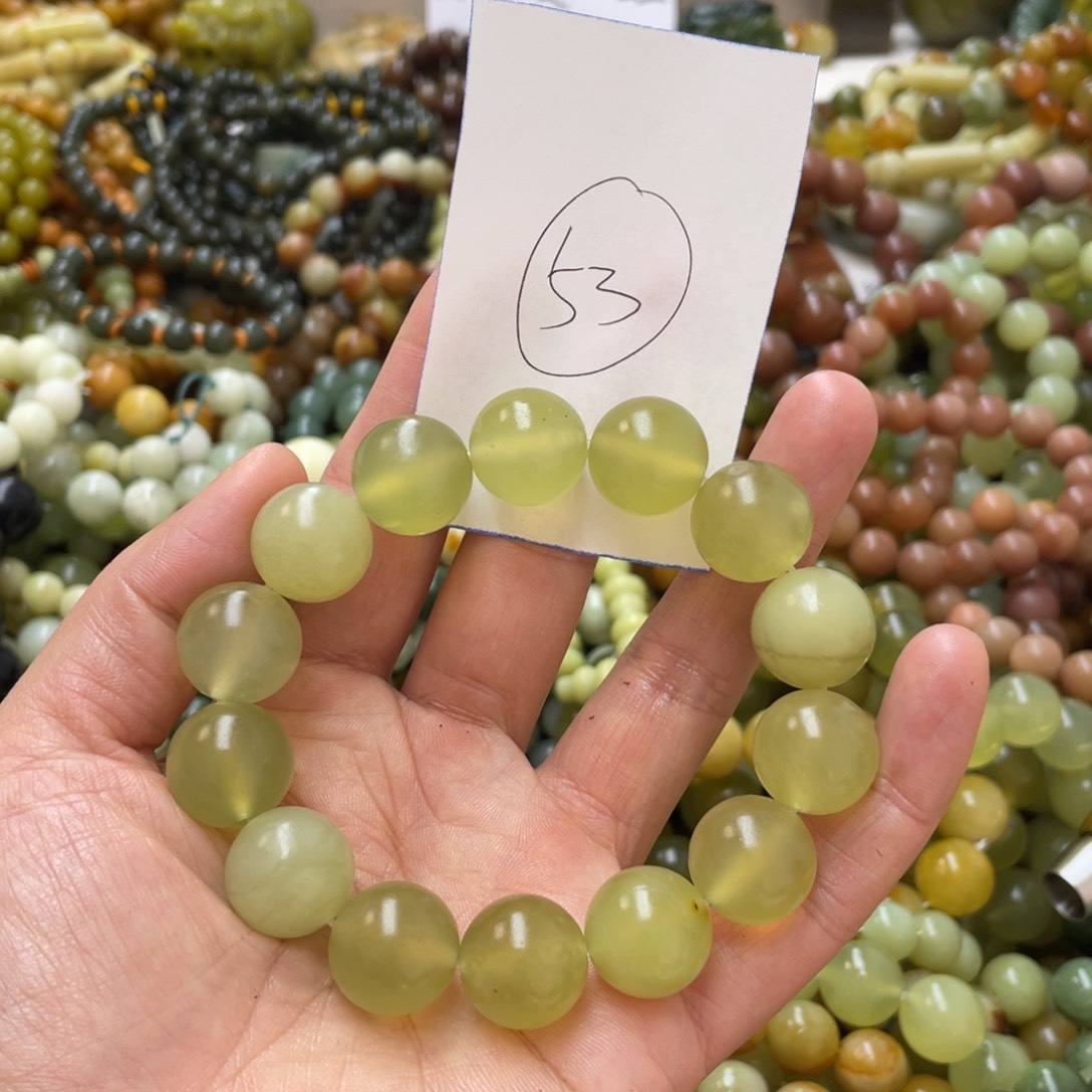 蛇纹石玉手链未镶嵌