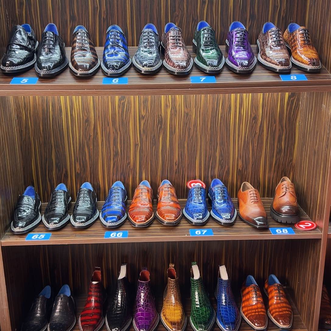 心***爱鳄鱼皮（革）紫色切尔西