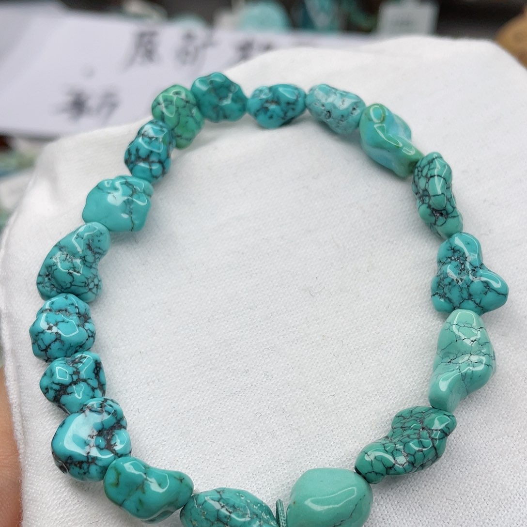 绿松石珠宝奇石银S925镶嵌