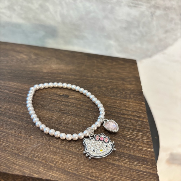 铜合金仿珍珠手链 满镶ktzz手链SL1939