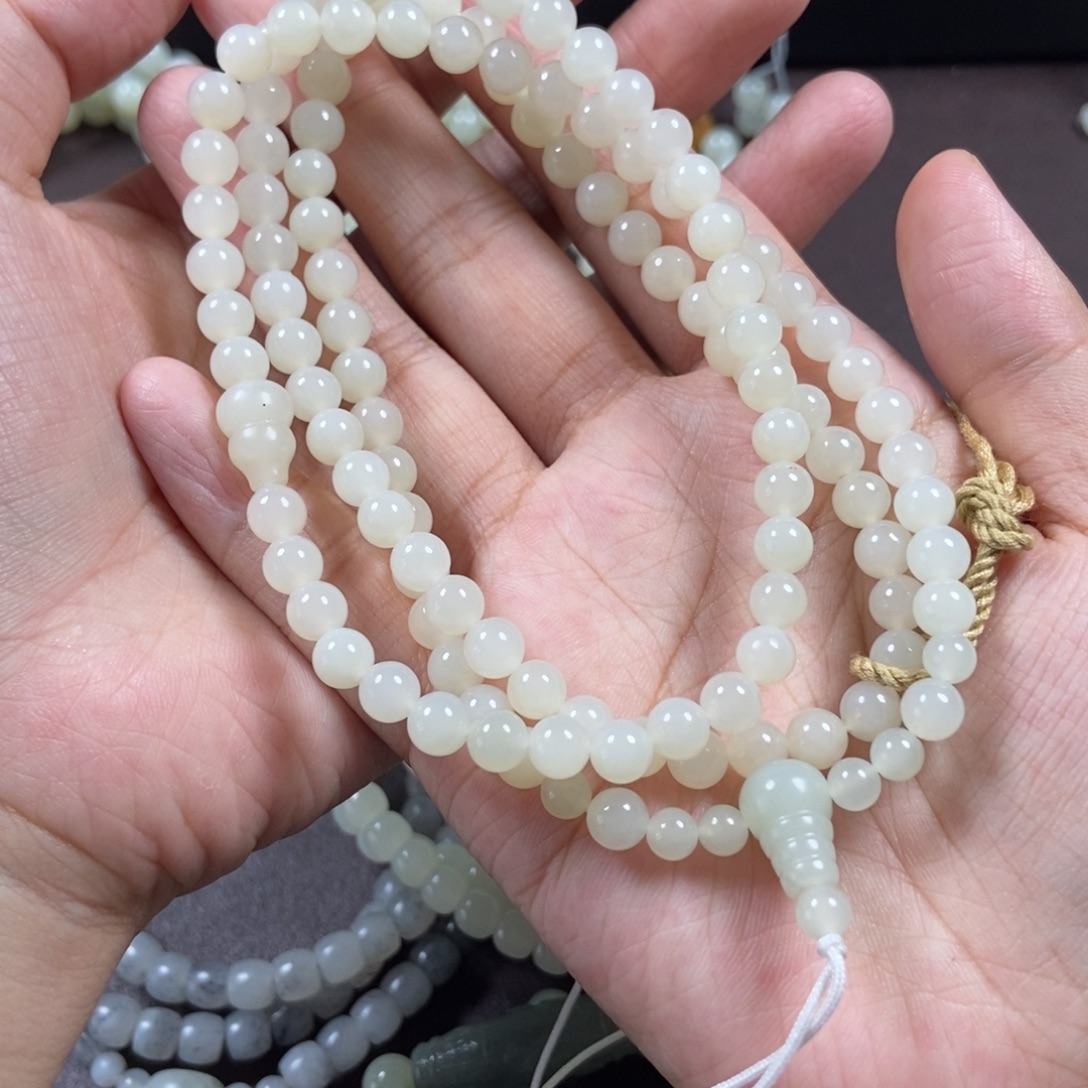 和田玉未镶嵌把件挂件链子