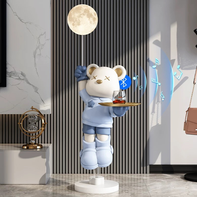 大型暴力熊落地灯摆件客厅沙发旁轻奢家居装饰乔迁礼品