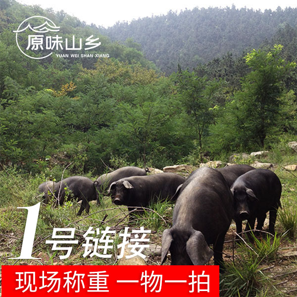 1号链接【现称改价】大别山农家黑土猪 熟食慢养一年以上
