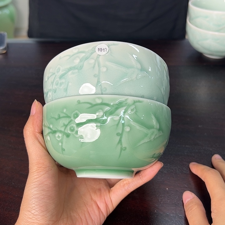 龙泉云间青瓷小米茶器