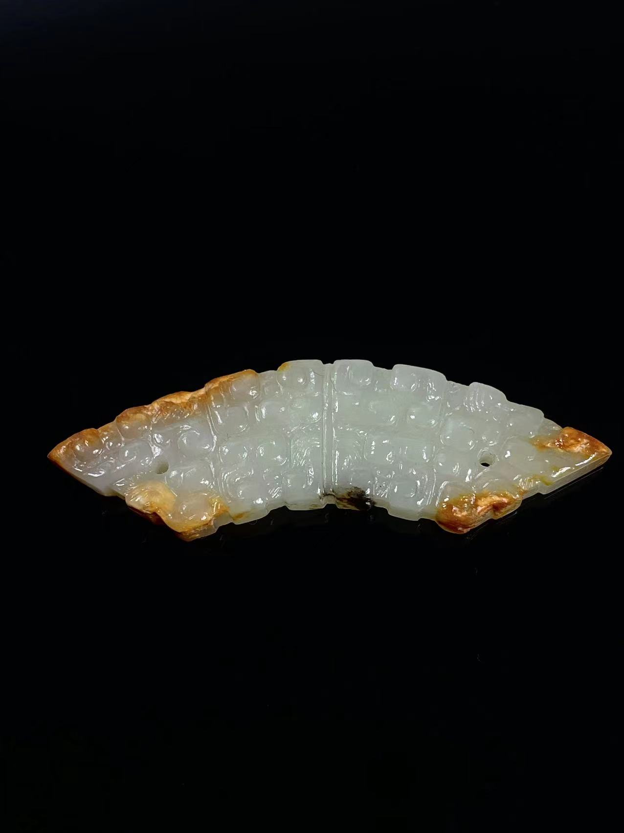 玉璜古玉老玉满工雕刻器型独特珠宝直播和田玉直播