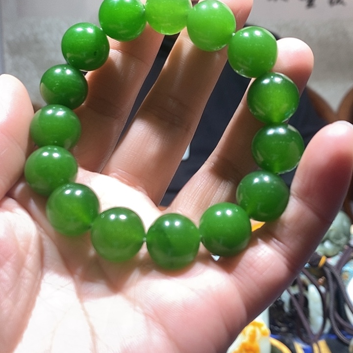 蛇纹石玉手链未镶嵌