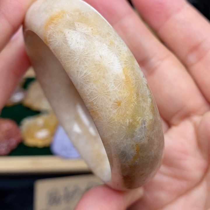 硅化珊瑚（珊瑚玉）手镯未镶嵌53.3