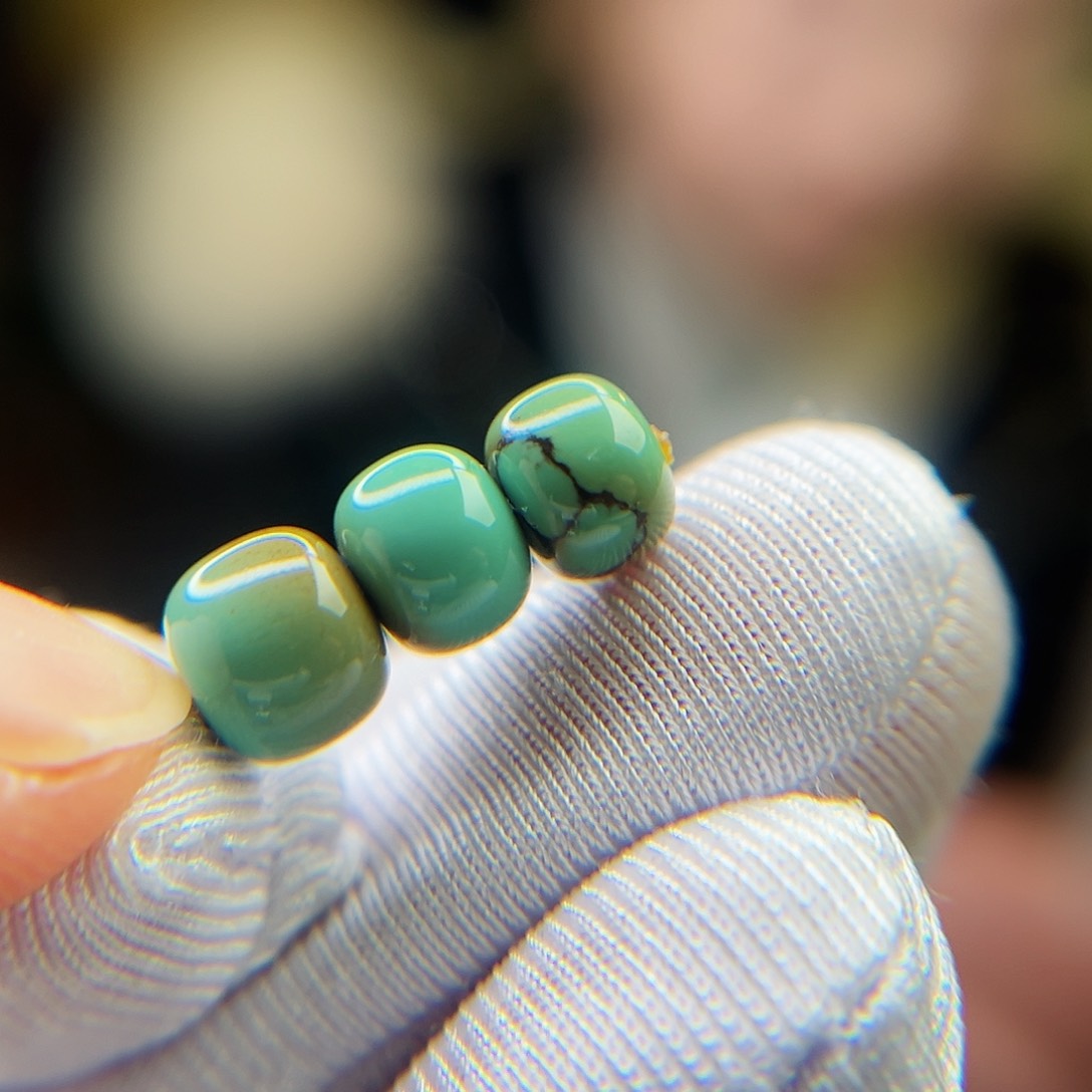 绿松石珠宝奇石未镶嵌7.2腰珠