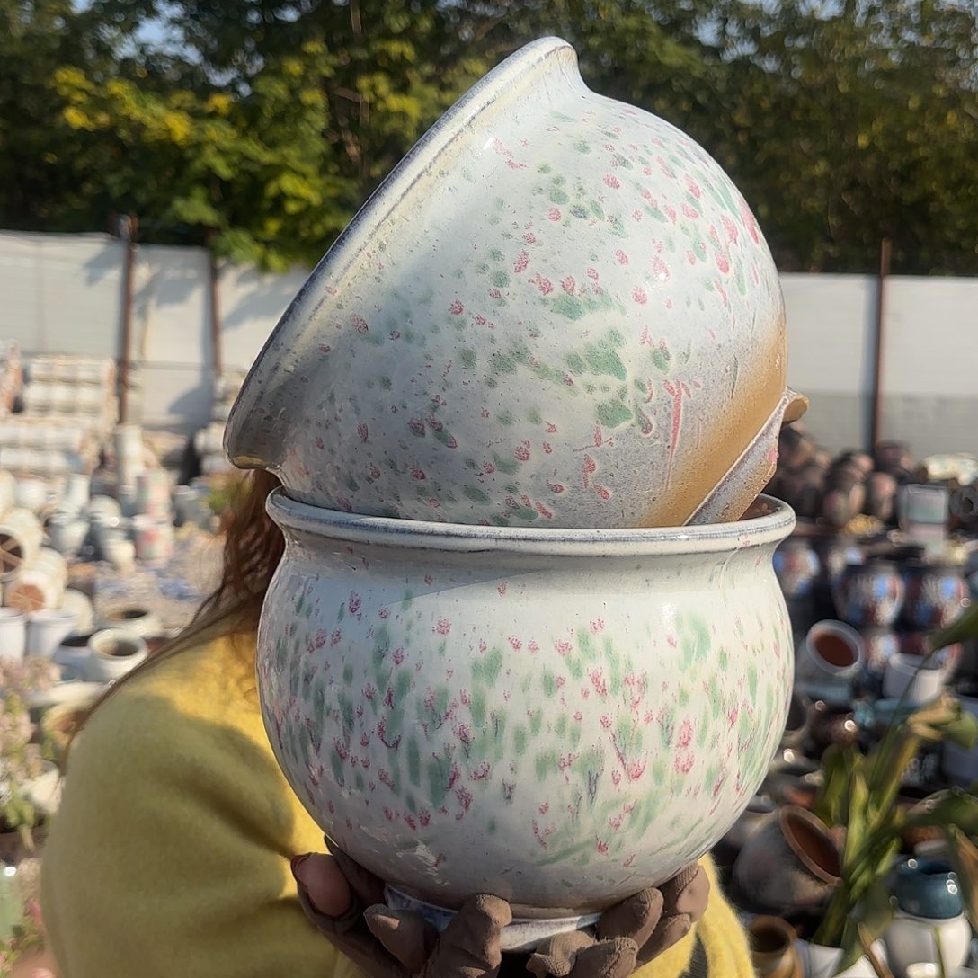 口径20高度17两个带脚拼盘