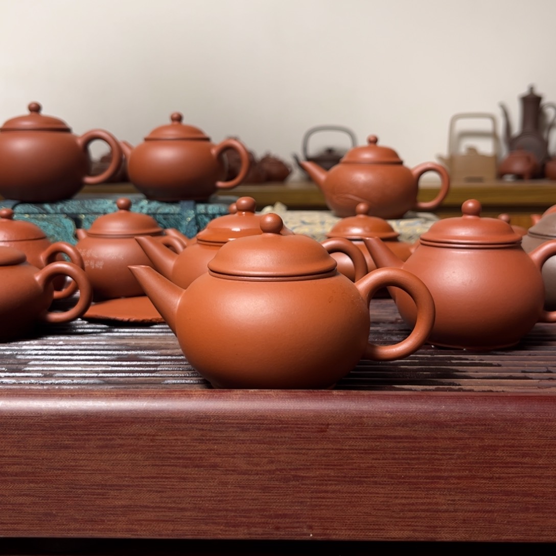 茶壶紫砂杰**匏复刻厂期庭记红泥水平