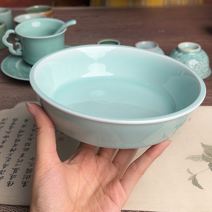 龙泉云间青瓷小米茶器