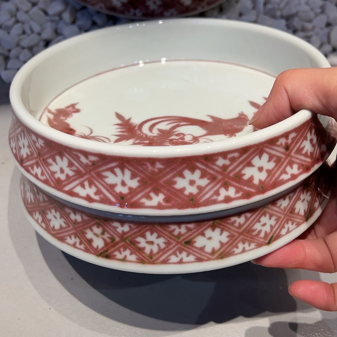 ༒****༒微瑕畅怀堂原矿釉里红