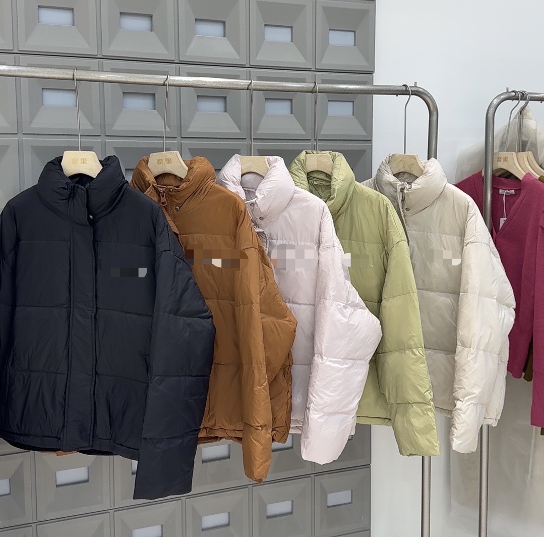 简约款 中长款  休闲款棉衣90_160斤咖其黑色皮粉色绿色米白6048