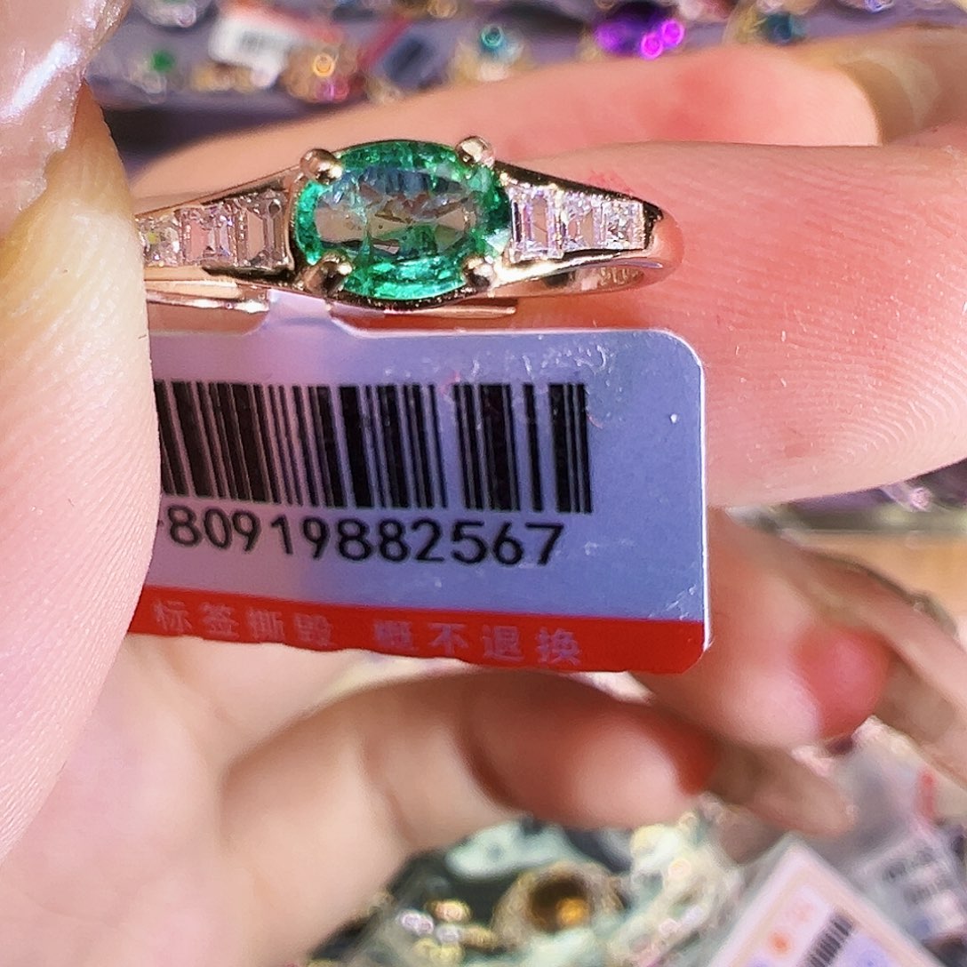 银S925镶嵌祖母绿祖母绿