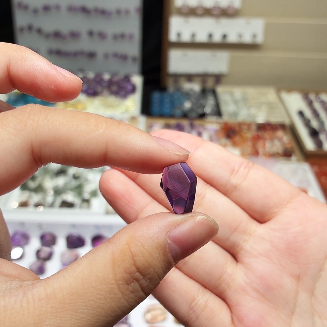 吊坠(不含链)水晶未镶嵌紫水 随形 打孔定制不退换
