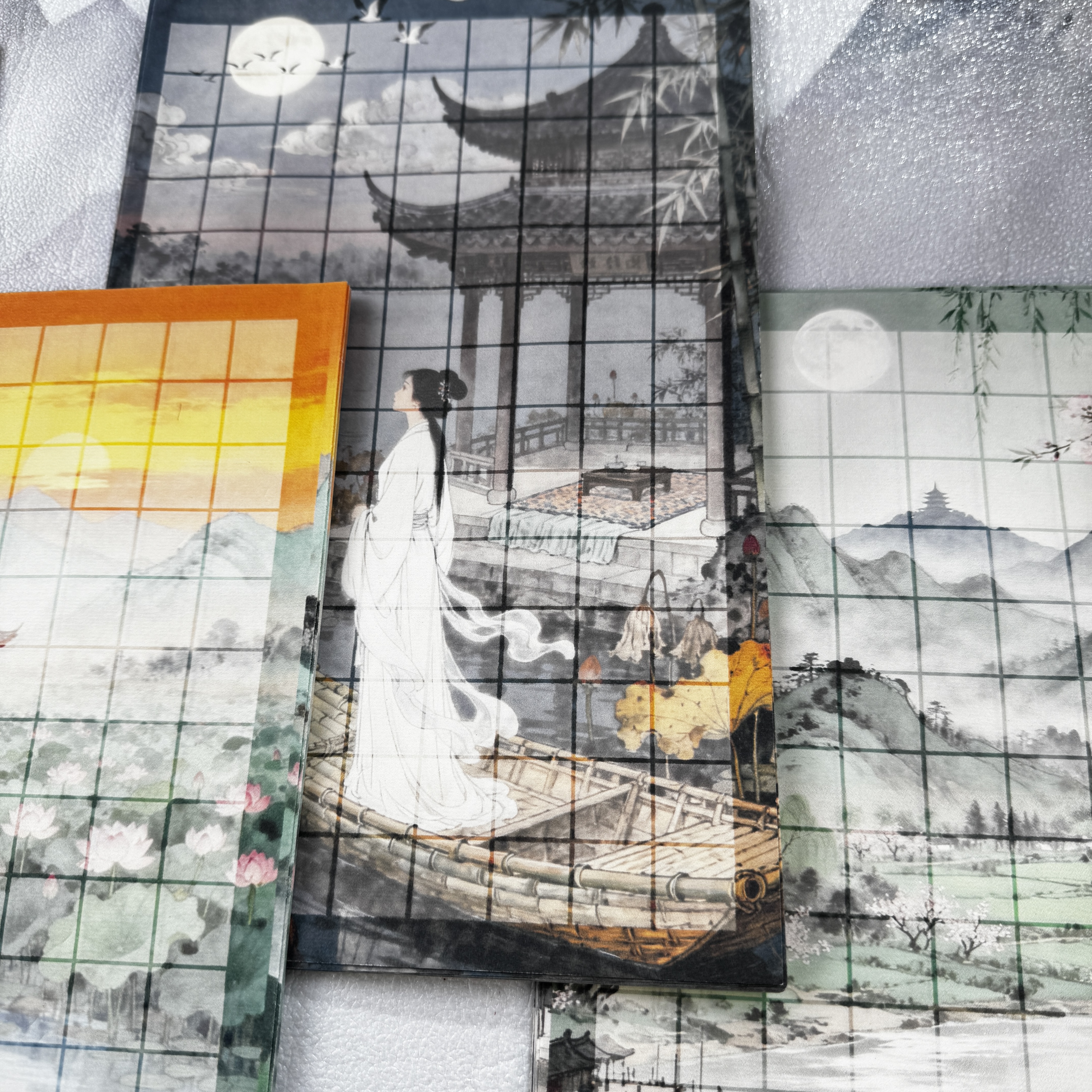 阅川轩《忆江南》拍5发6 蜡染微喷小楷半熟蜡染纸日课