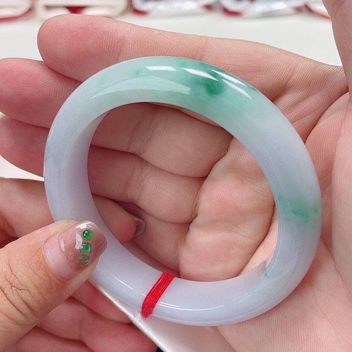 翡翠手镯未镶嵌缅甸翡翠手镯55圈