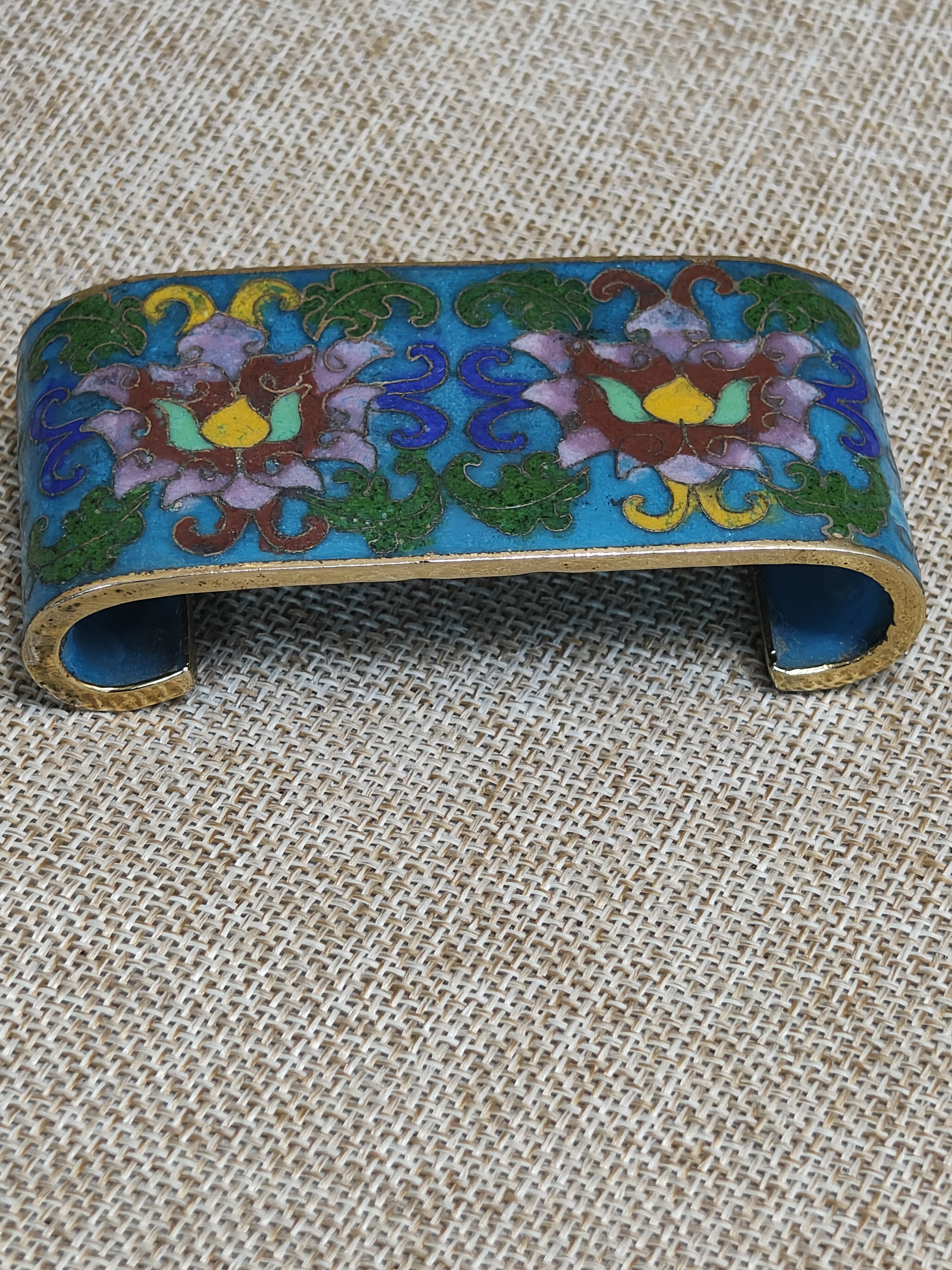 掐丝珐琅彩墨床全美品