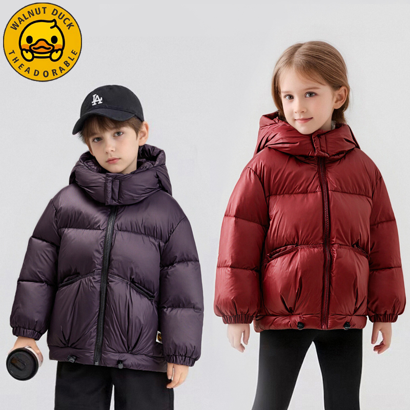 小黄鸭儿童冬季童装新款休闲羽绒服冬装连帽外套XT664-XYY