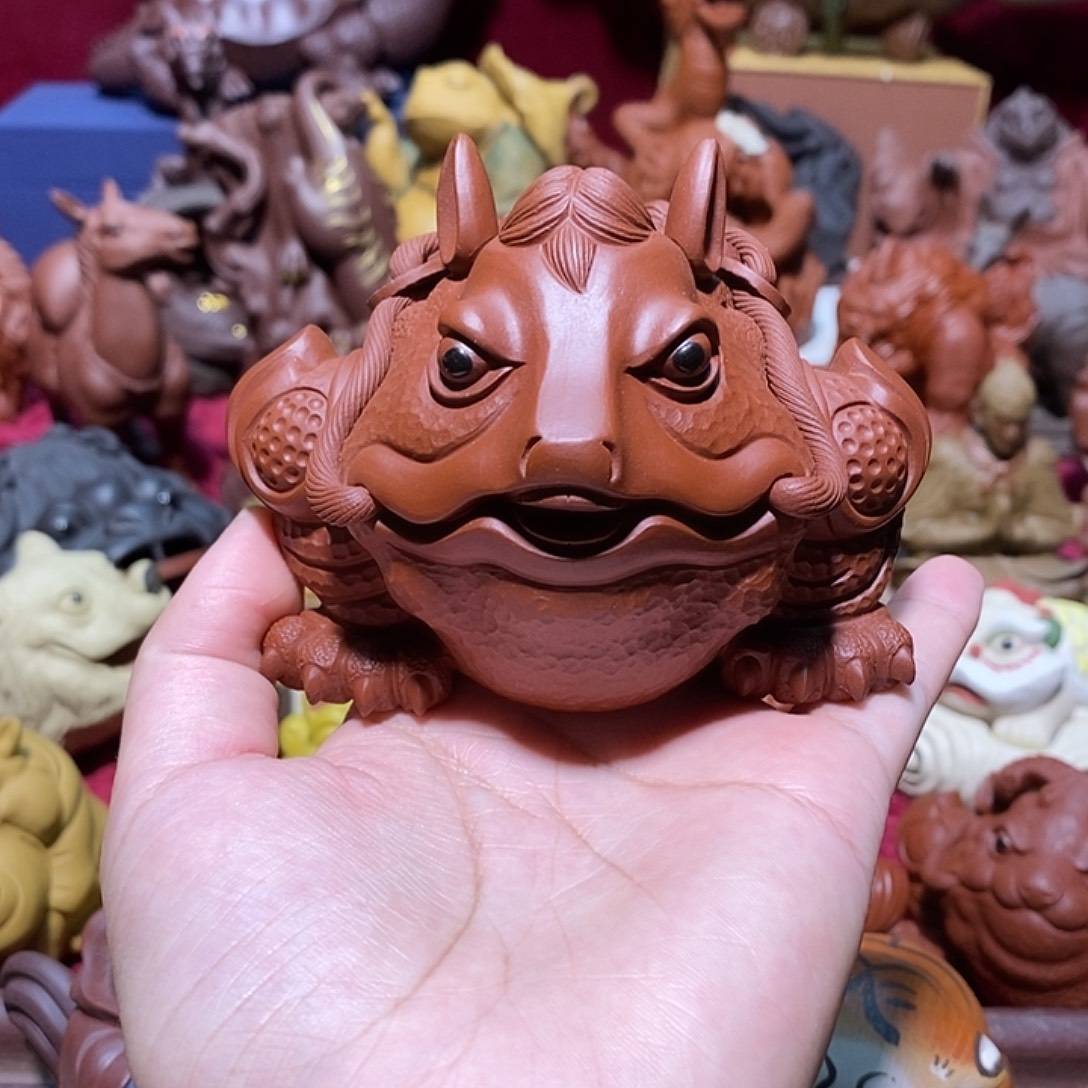 紫砂茶宠宜兴紫砂马蟾