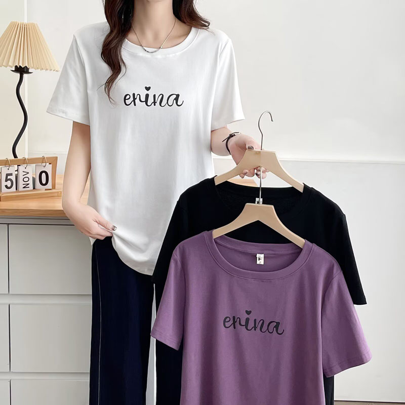 大码女装胖mm110-200斤休闲宽松遮肉显瘦百搭减龄夏季短袖T恤上衣