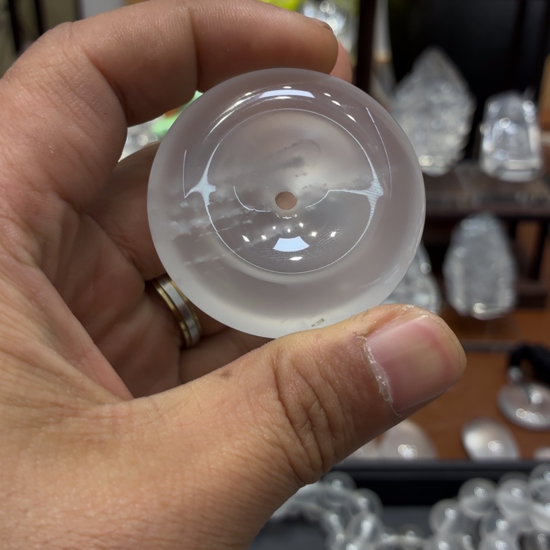 天***瑞石英质玉未镶嵌石英质玉平安扣