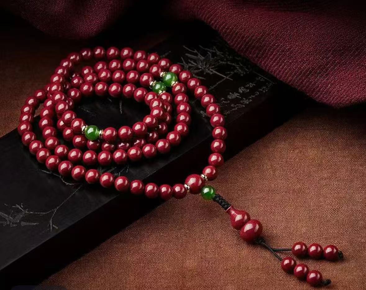 天然辰砂AD311-精品手串(无礼盒)