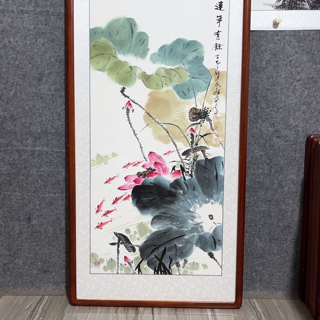 国画书画作品带框63×123