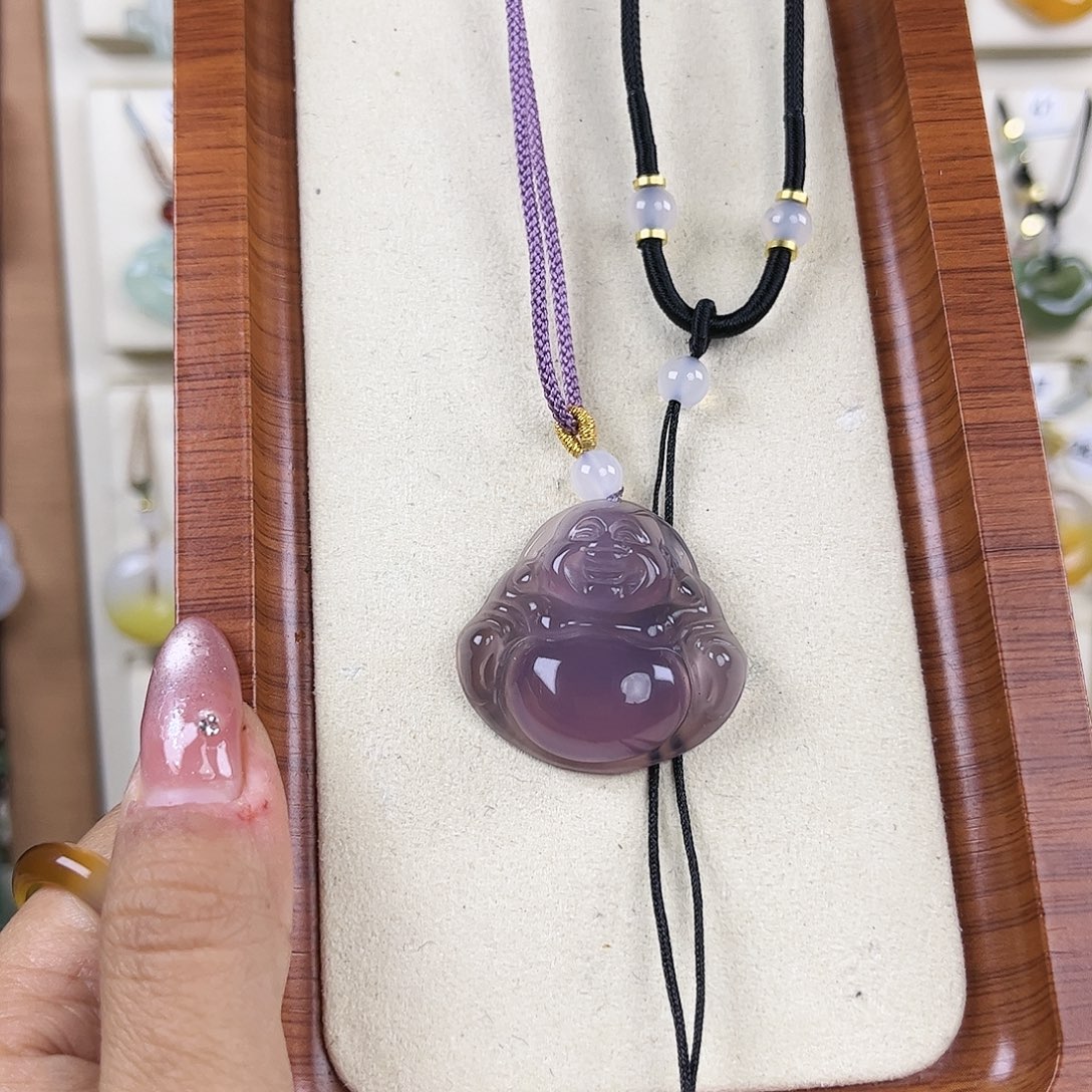 玛瑙/玉髓未镶嵌吊坠(赠链)