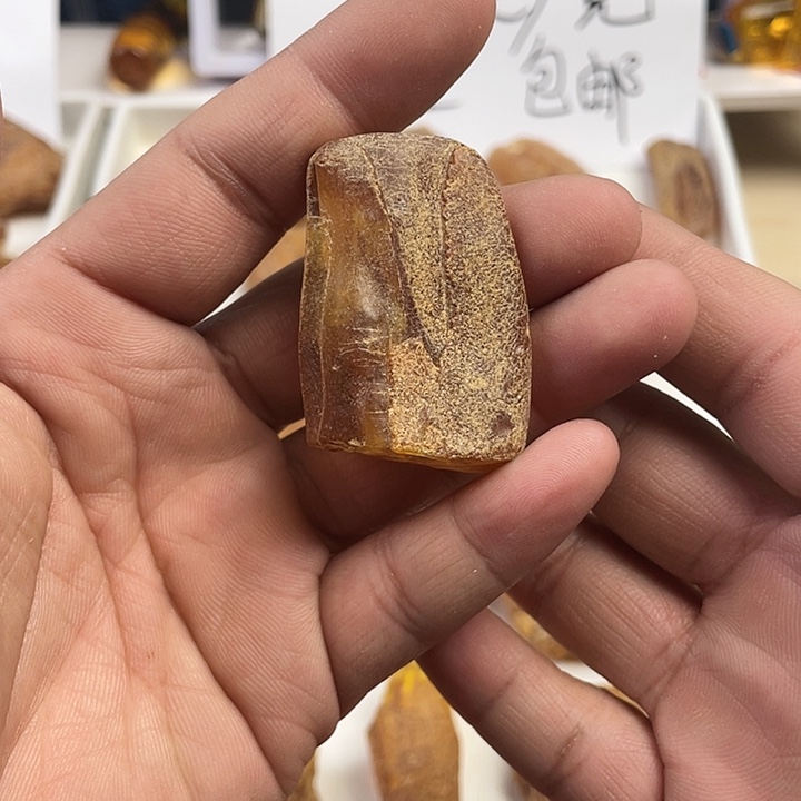 憨***宝定制琥珀未镶嵌天然琥珀蜜蜡