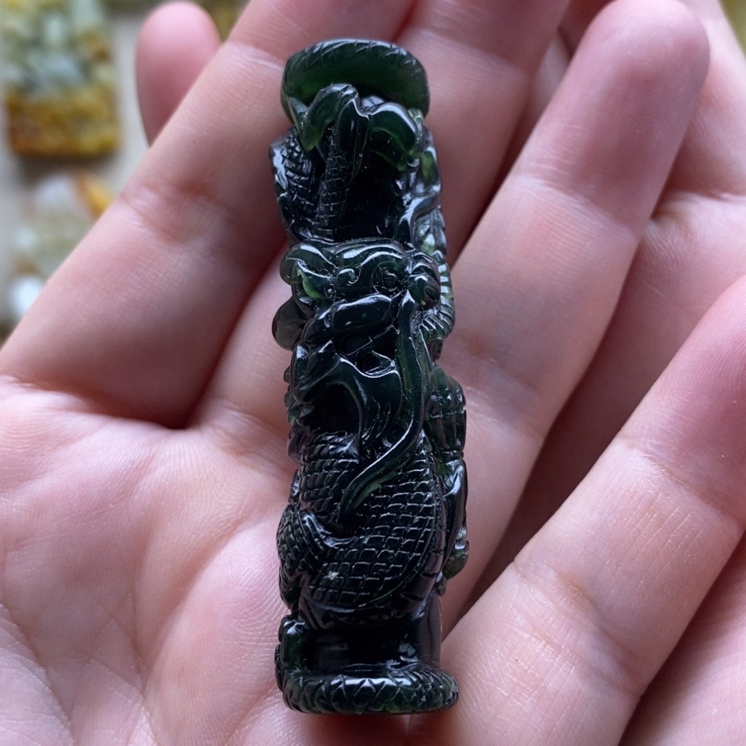 【闪购商品】未镶嵌岫玉颈饰龙柱
