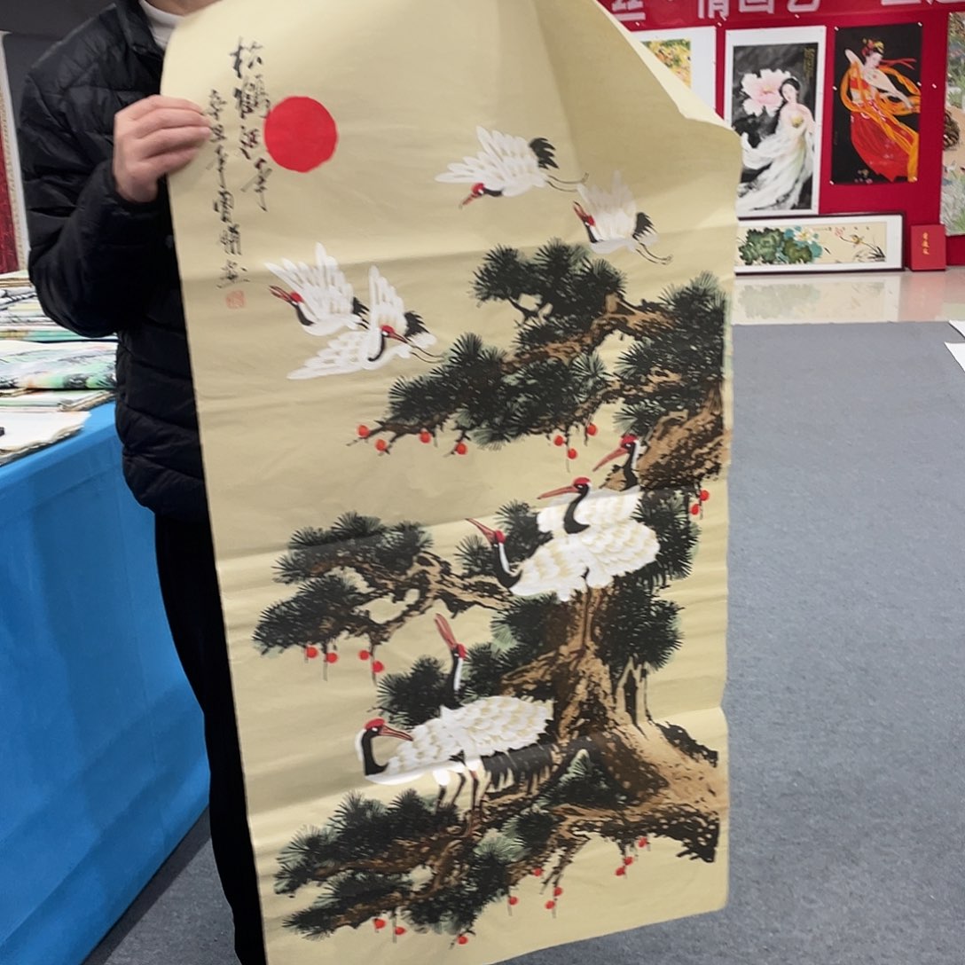 国画今天上午国画作品展示