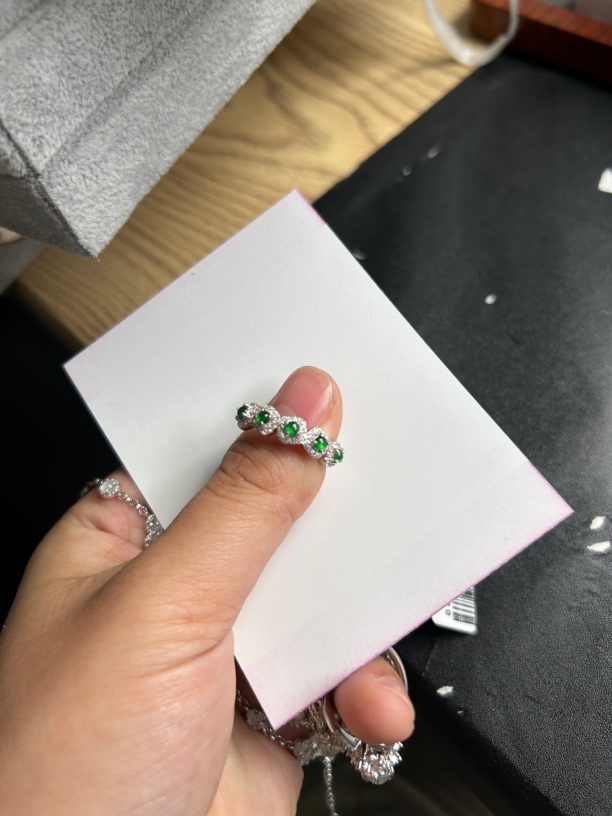 天然A货翡翠戒指