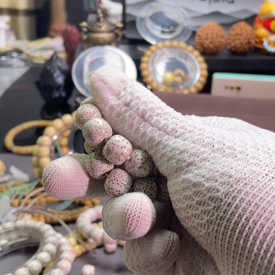 手串星月菩提伍*阳原生态星月菩提原白手串11.10