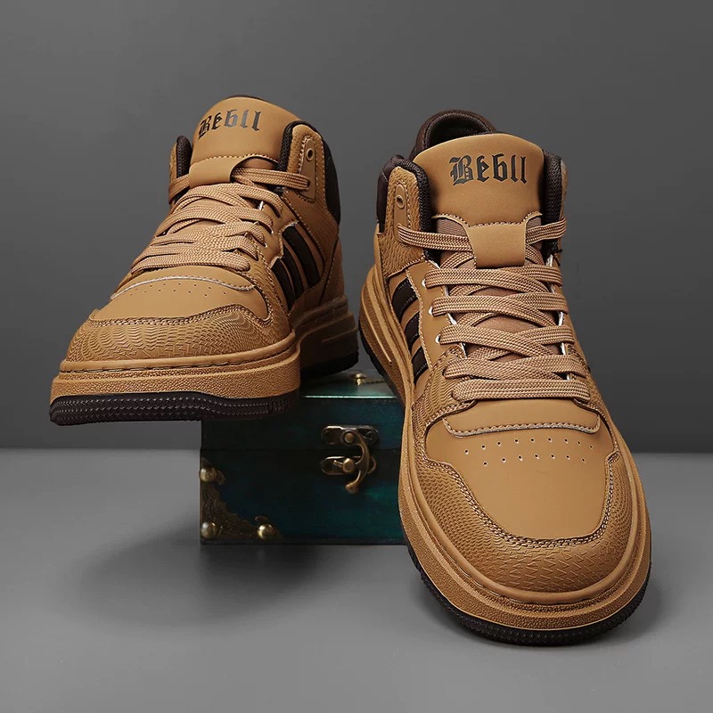 【6812-土黄】男款时尚百搭运动休闲鞋[小薇]