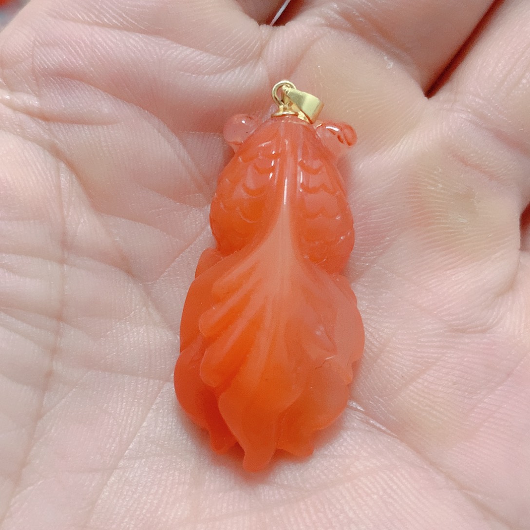 南红玛瑙银S925镶嵌吊坠(不含链)