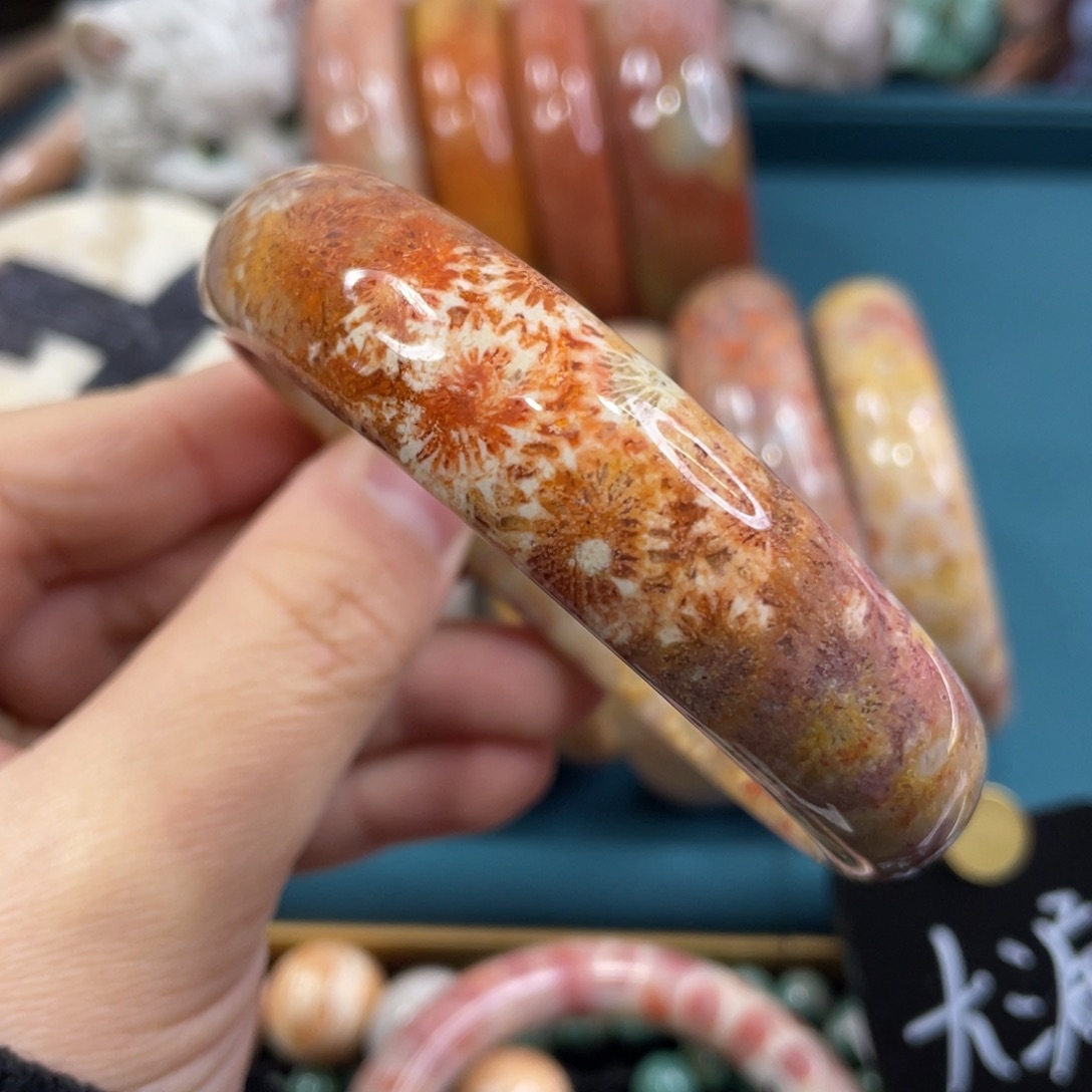 未镶嵌手镯硅化玉