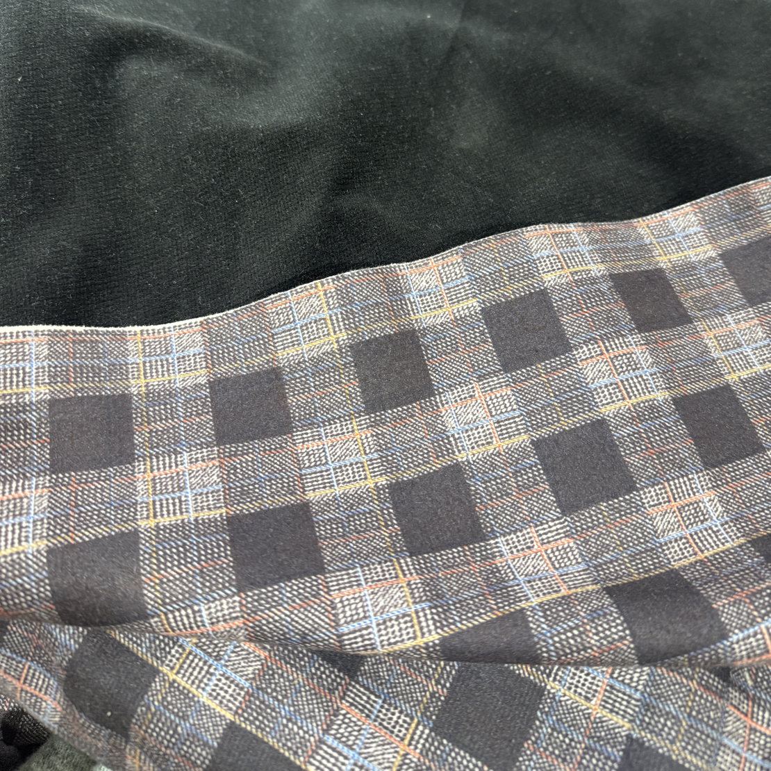 新款双面格子布料秋冬制作裤子外套裙子面料