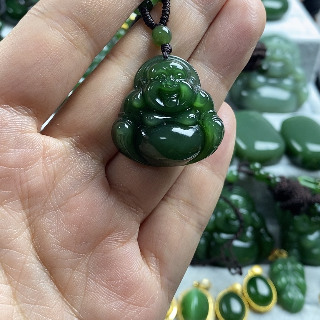 和田玉（碧玉）未镶嵌颈饰27mm
