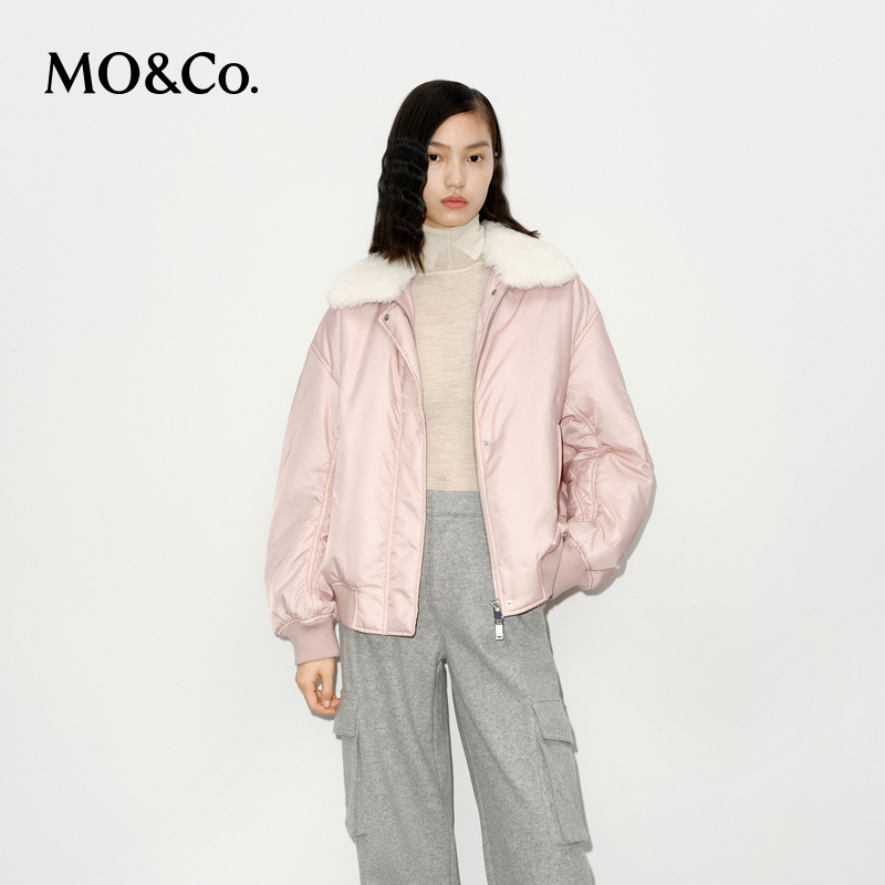 【赵老板专属】MOCO外套冬可拆卸毛领双开拉链飞行夹克MBD4COTT14