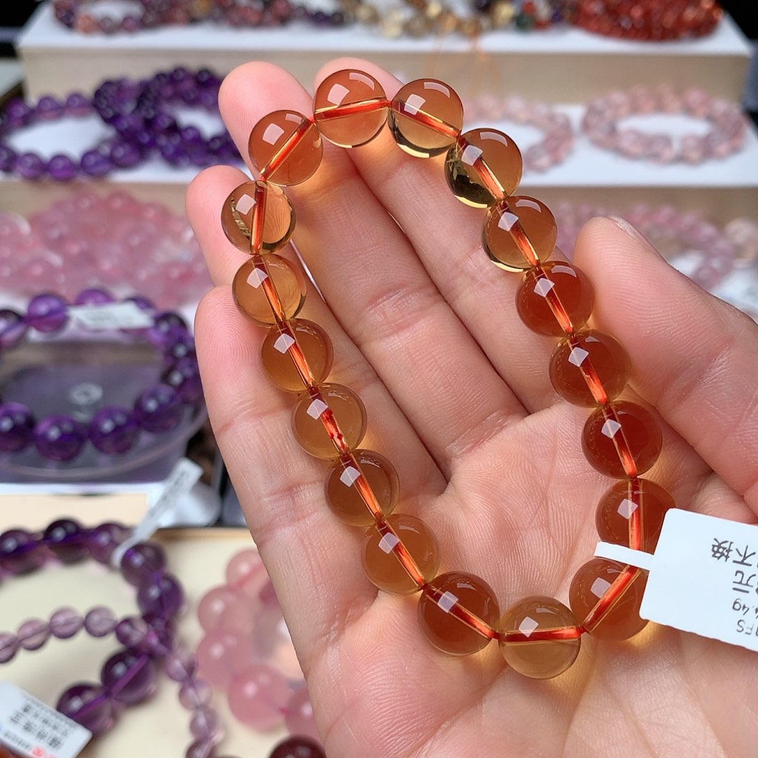 水晶手串未镶嵌黄水晶