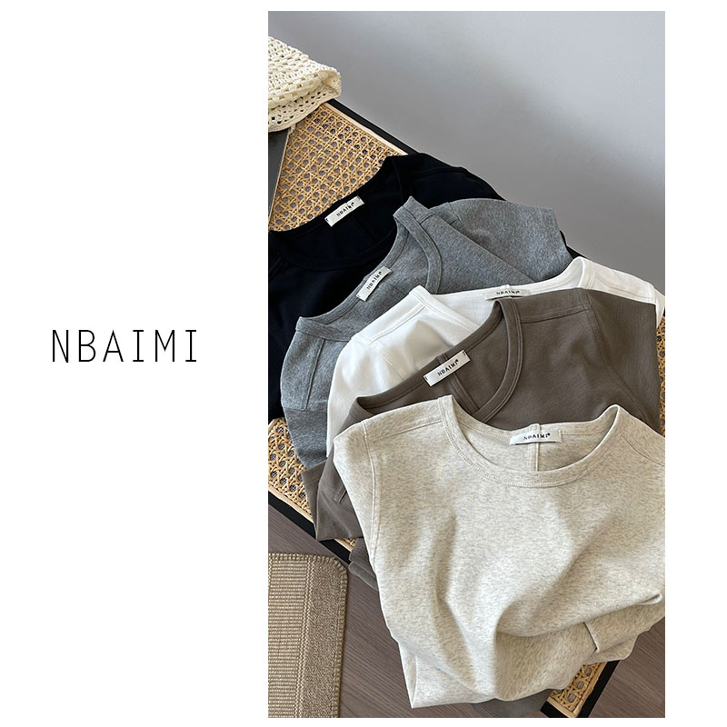 直角肩T 春夏休闲百搭套头时尚圆领显瘦宽松女款直角肩T恤