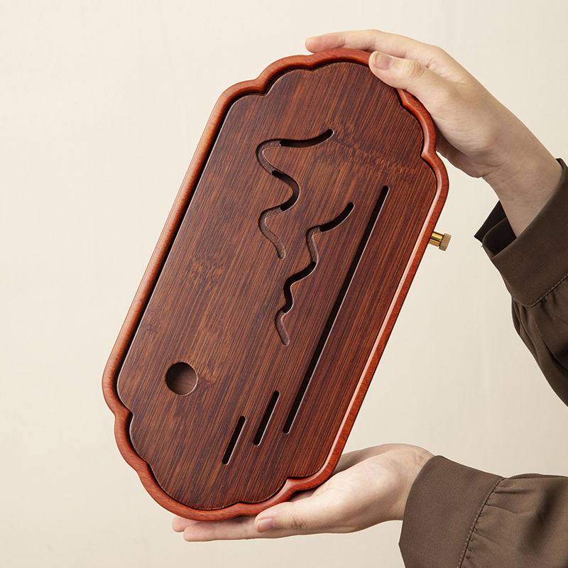 禅明花梨木茶盘32*16.*3.5