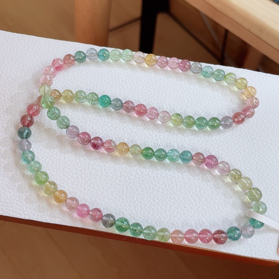 未镶嵌碧玺手链6.8mm左右