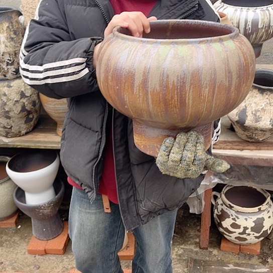 紫砂花盆高度27口径24